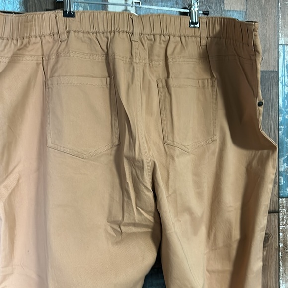 American Sweetheart 24W brown cotton elastic waist pants - Picture 13 of 15